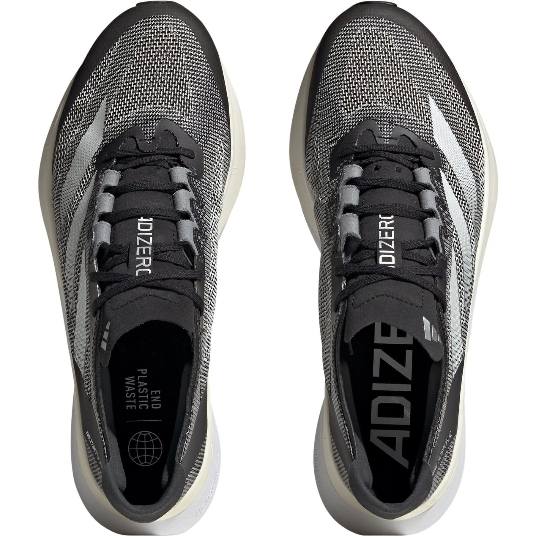 adidas Adizero Boston 12 Mens Running Shoes - Black Hero Walk Airy Design