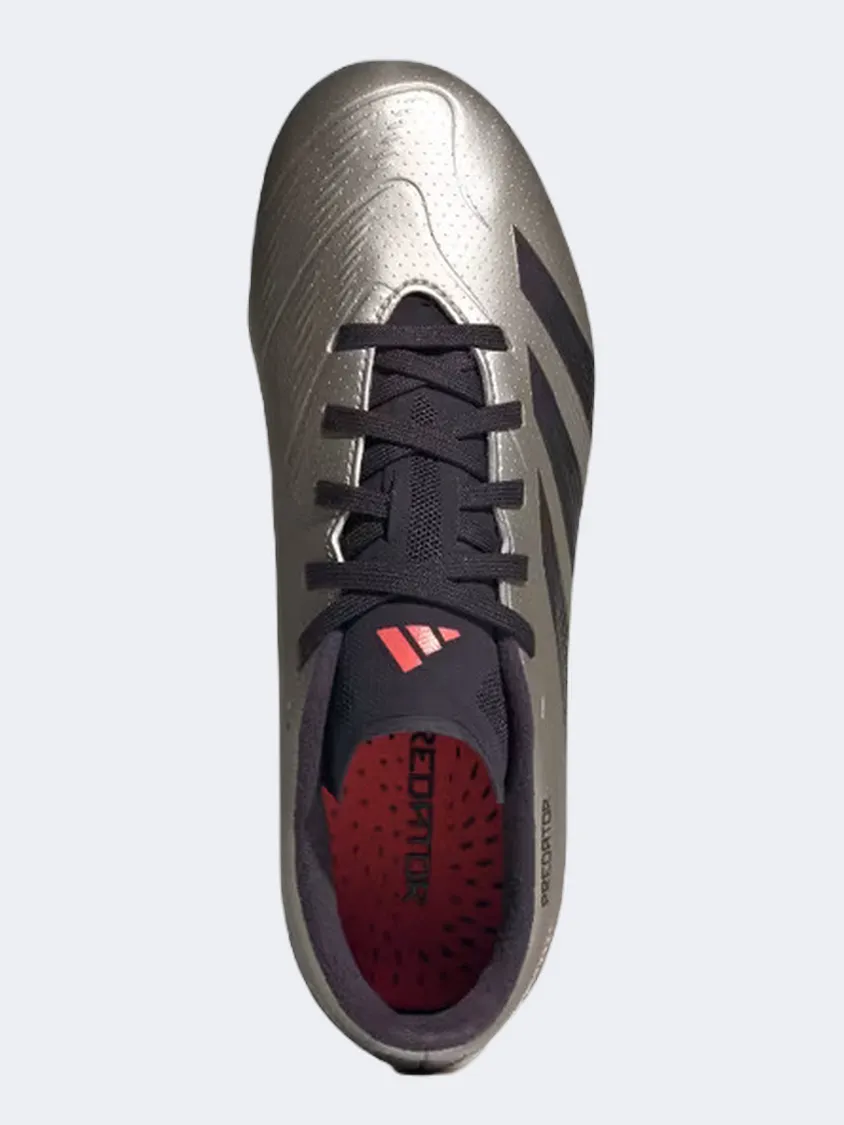 Quick Support Speed Play Adidas Predator League Fg Kids Football Shoes Platinum/Black/Turbo