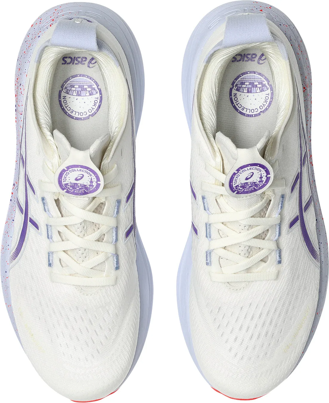 Mesh Upper Asics Gel Nimbus 27 Tokyo Mens Running Shoes - Cream