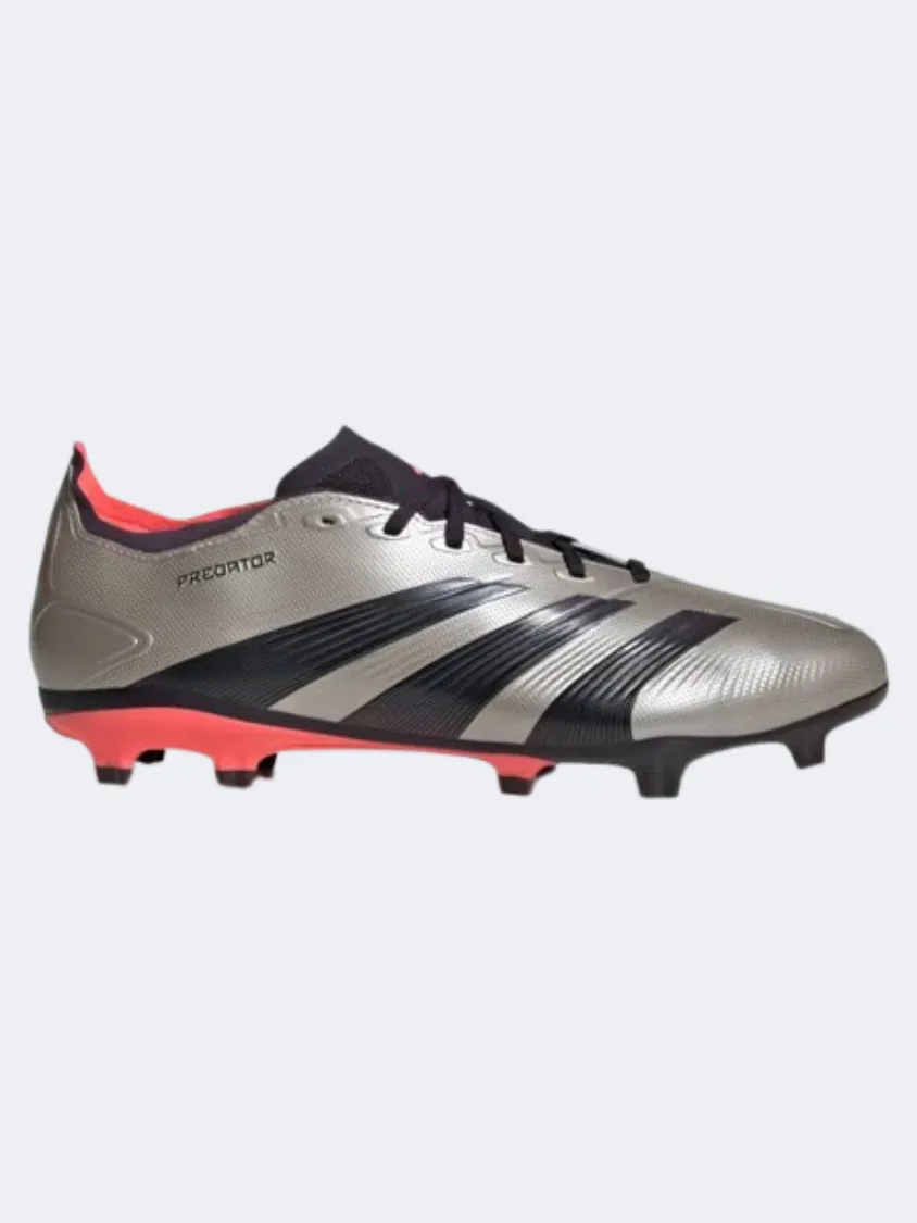 Adidas Predator League Fg Men Football Shoes Platinum/Black/Turbo Sprint Start Energy Focus