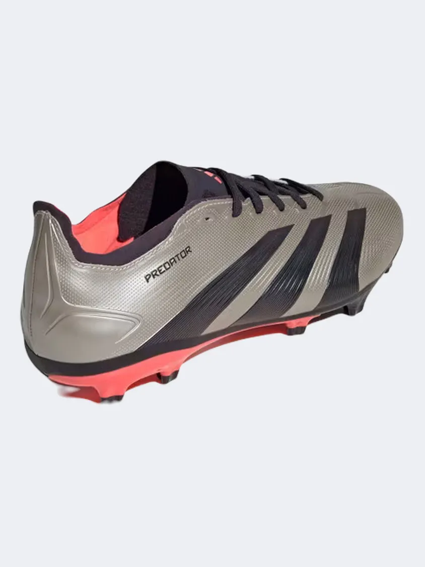 All Season Adidas Predator League Fg Men Football Shoes Platinum/Black/Turbo
