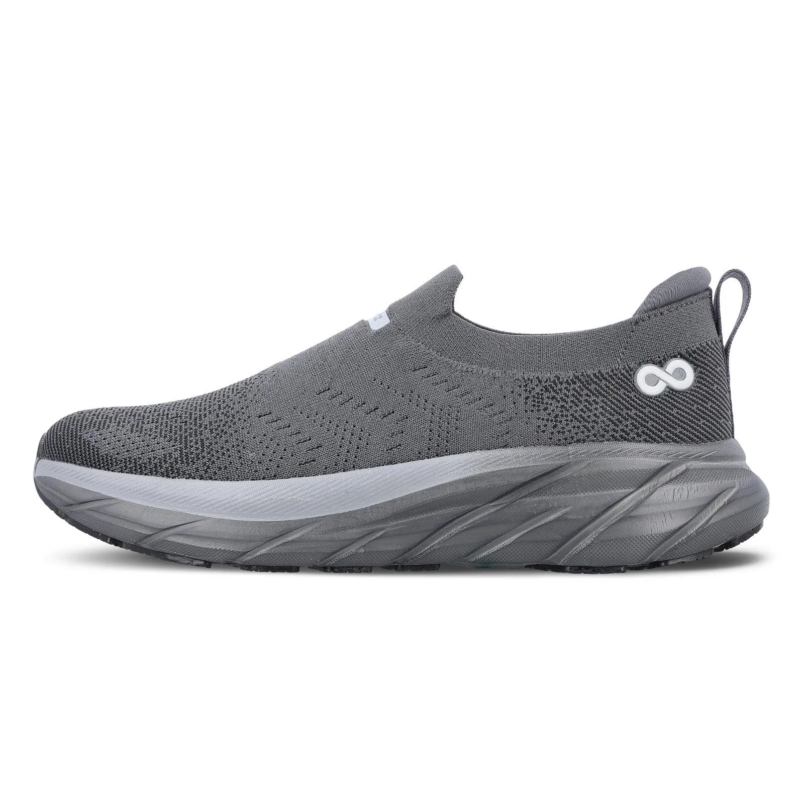 LOBER Men's Slip-on Walking Shoe - WS9139 Dark Grey Classic Slip On Relaxation Fit