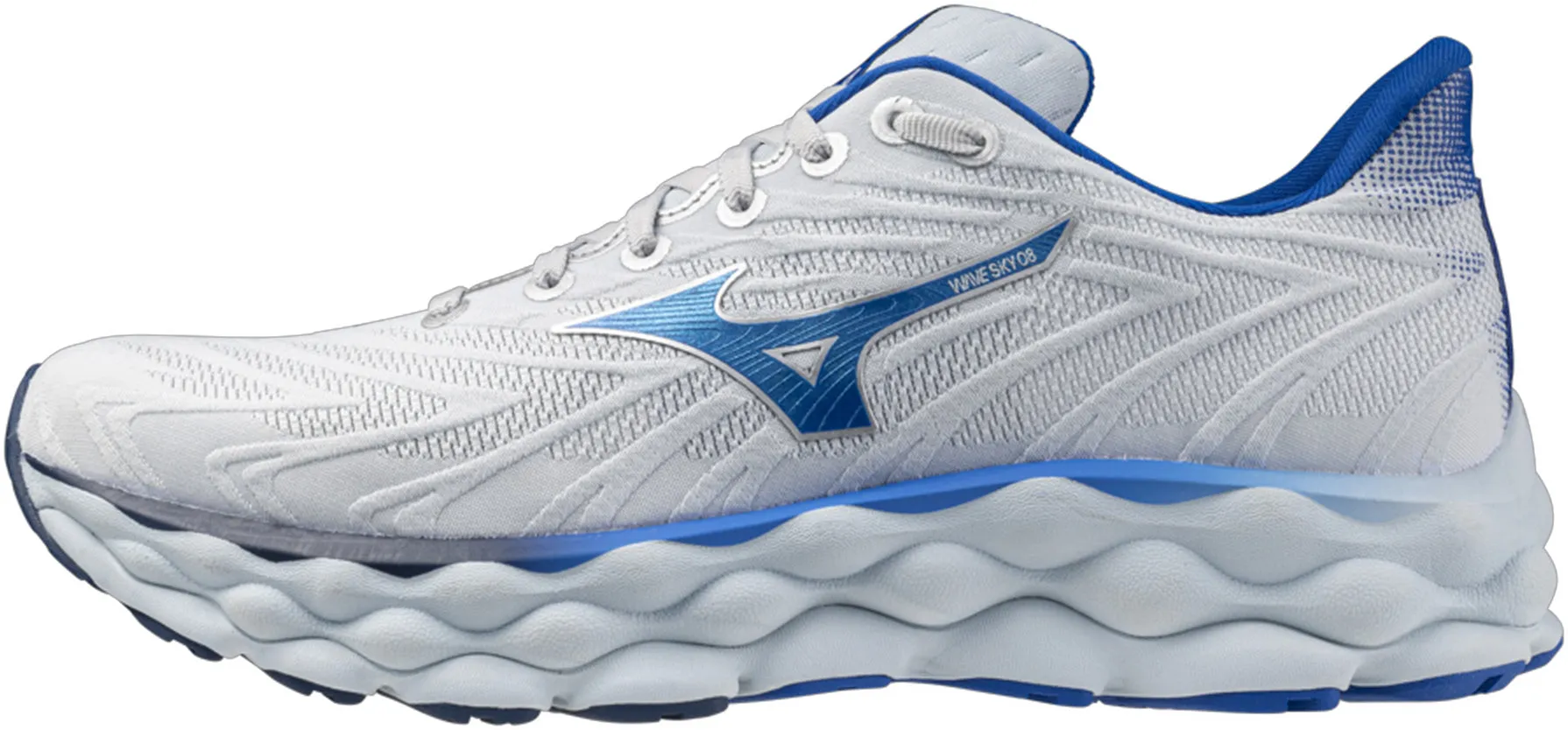 Mizuno Wave Sky 8 Mens Running Shoes - White Moon Walk Modern Edge