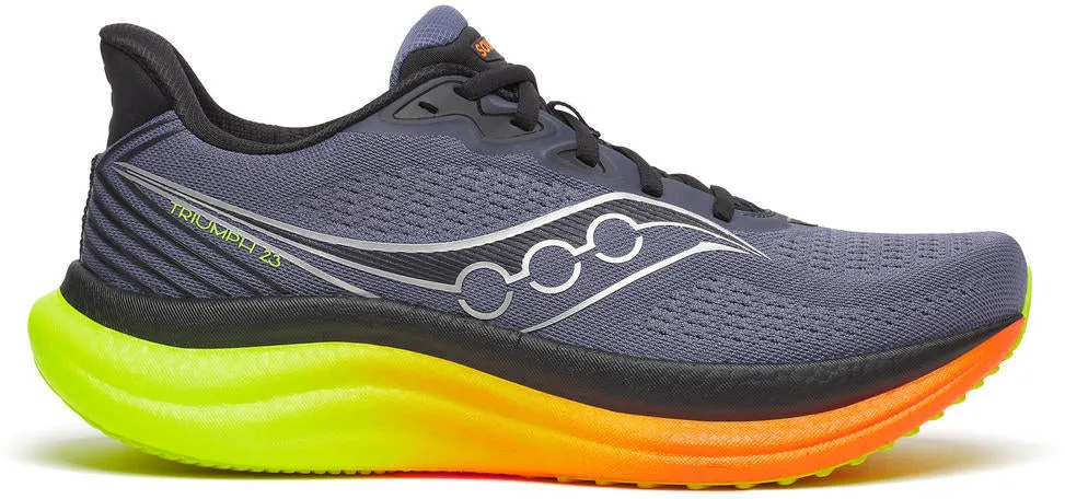 Saucony Triumph 23 Mens Running Shoes - Grey Field Fast