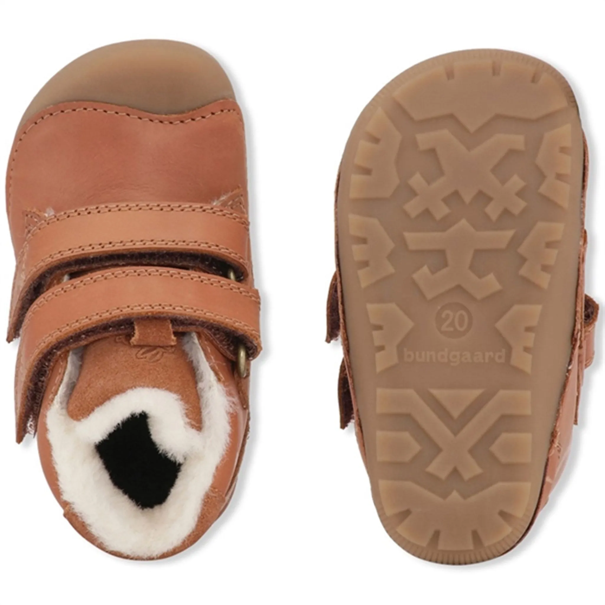Snow Cozy Bundgaard Petit Mid Winter Strap Prewalker Cognac WS