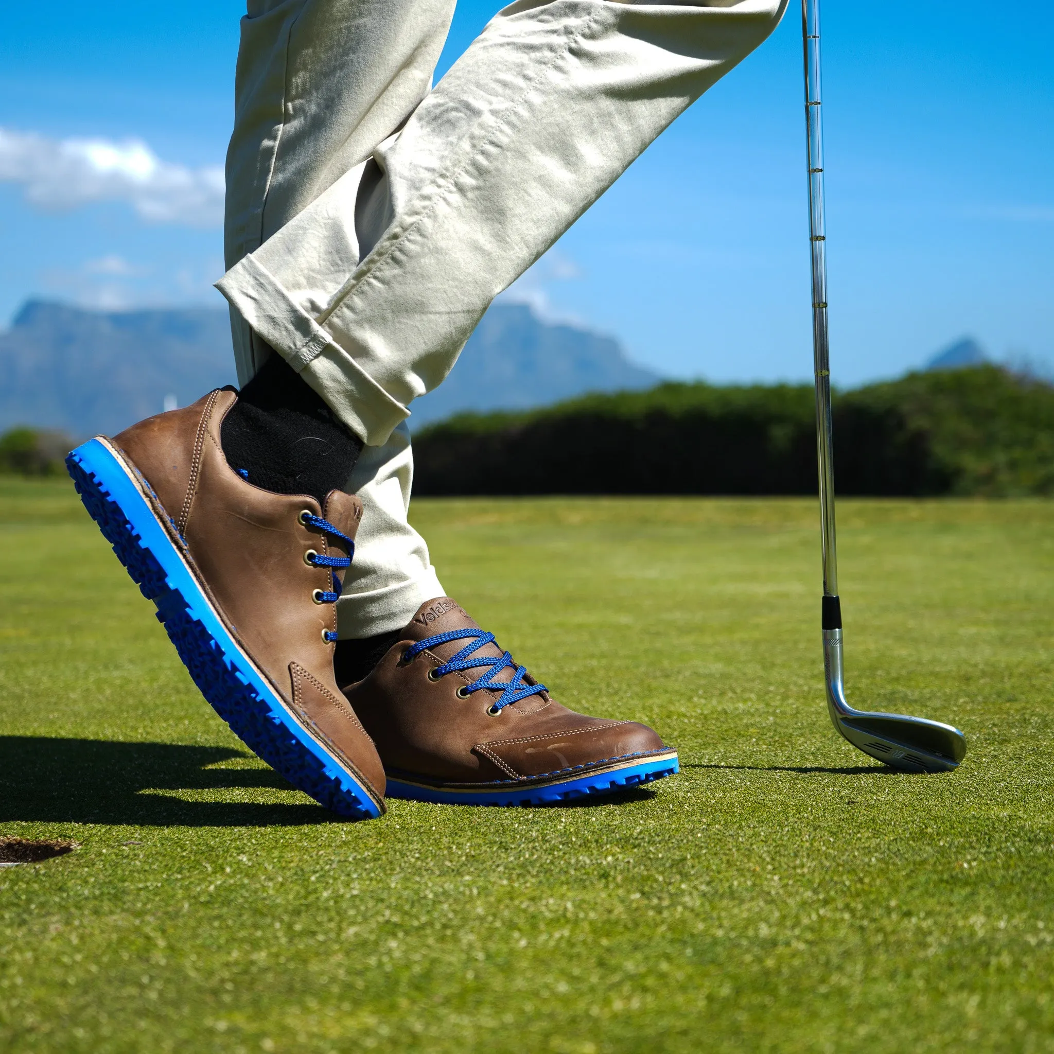 Classic Style Veldskoen J-Bay Loft Golf Shoe (Blue Sole)