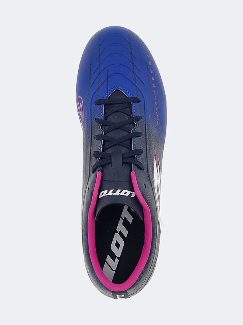 Lotto Solista 700 Ix FG Men Football Shoes Dress Blue Maximum Support