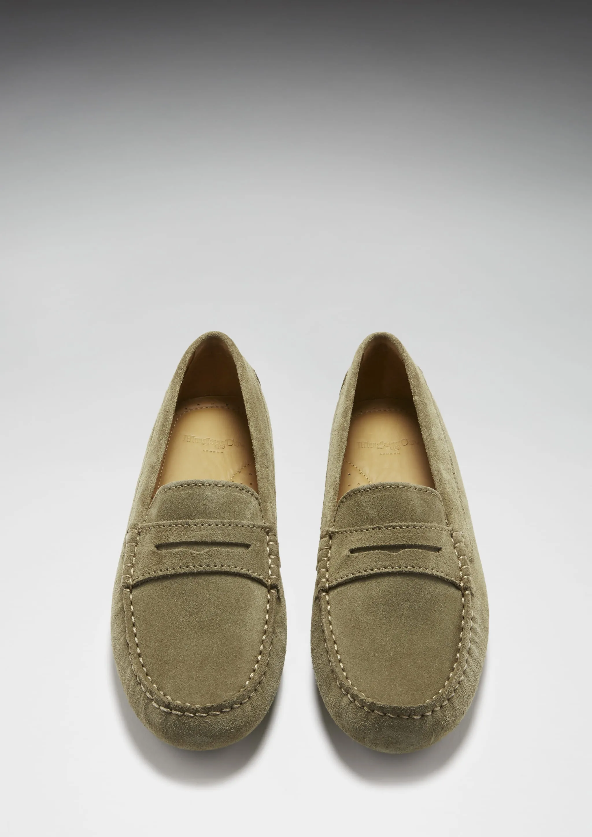 Stylish Padding Everyday Slip-Ons Women's Penny Driving Loafers, truffle suede