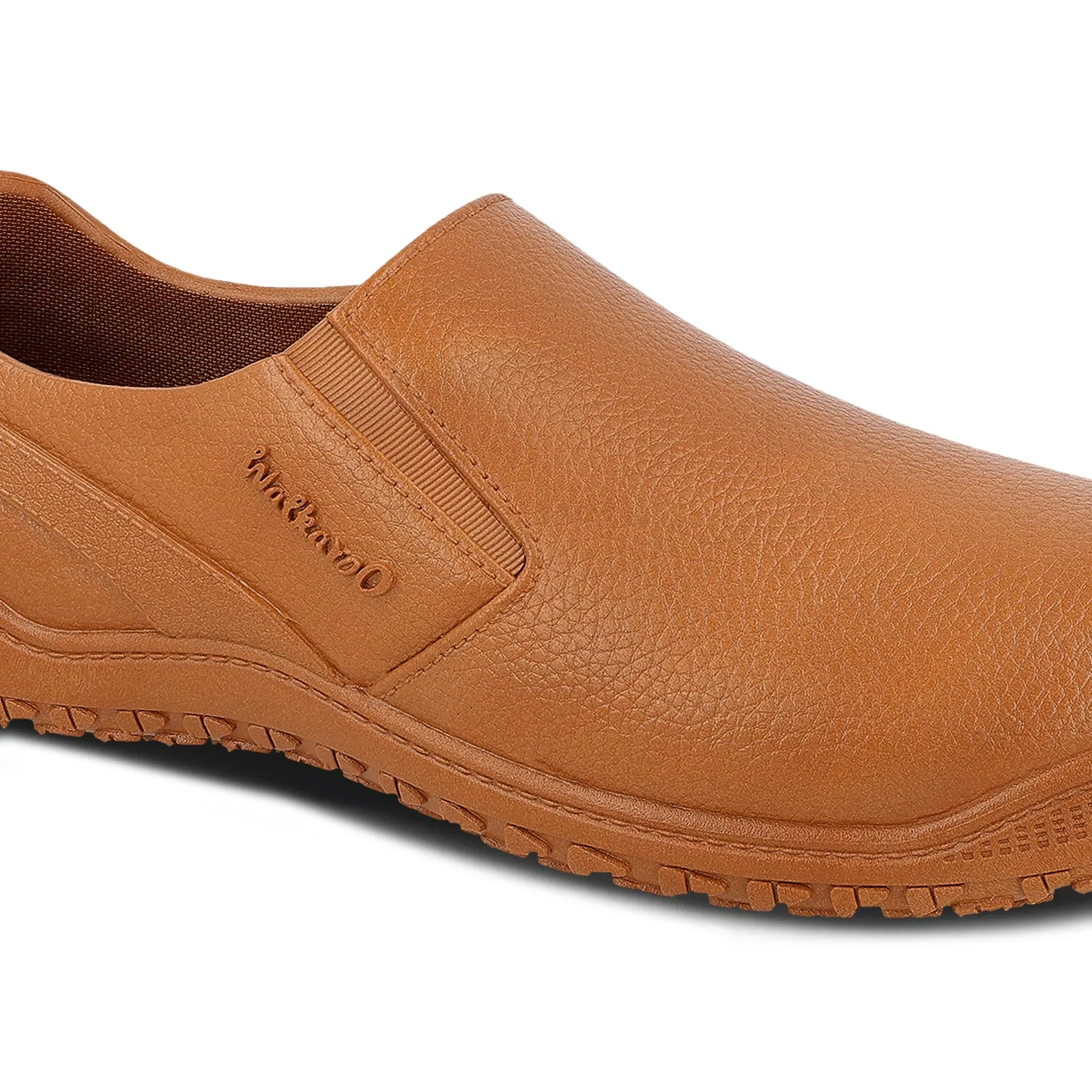 Easy Walking Slip Relax Step Shoes Men's Slip-On Rain Shoes - WC4703 Tan
