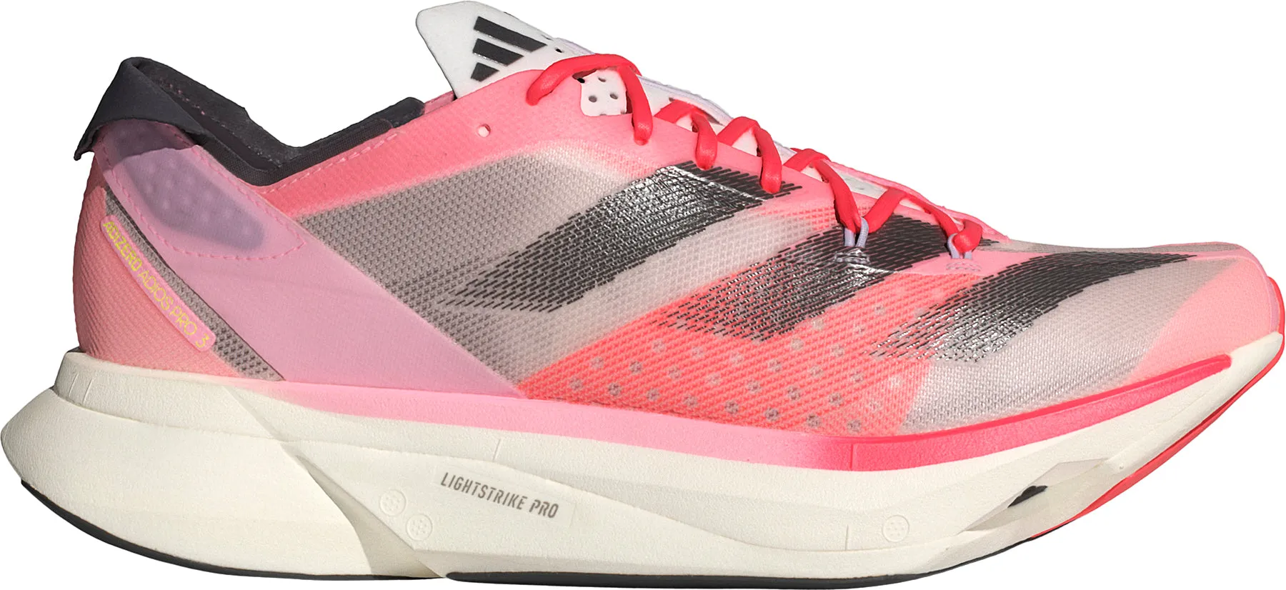 adidas Adizero Adios Pro 3 Running Shoes - Pink Low Arch