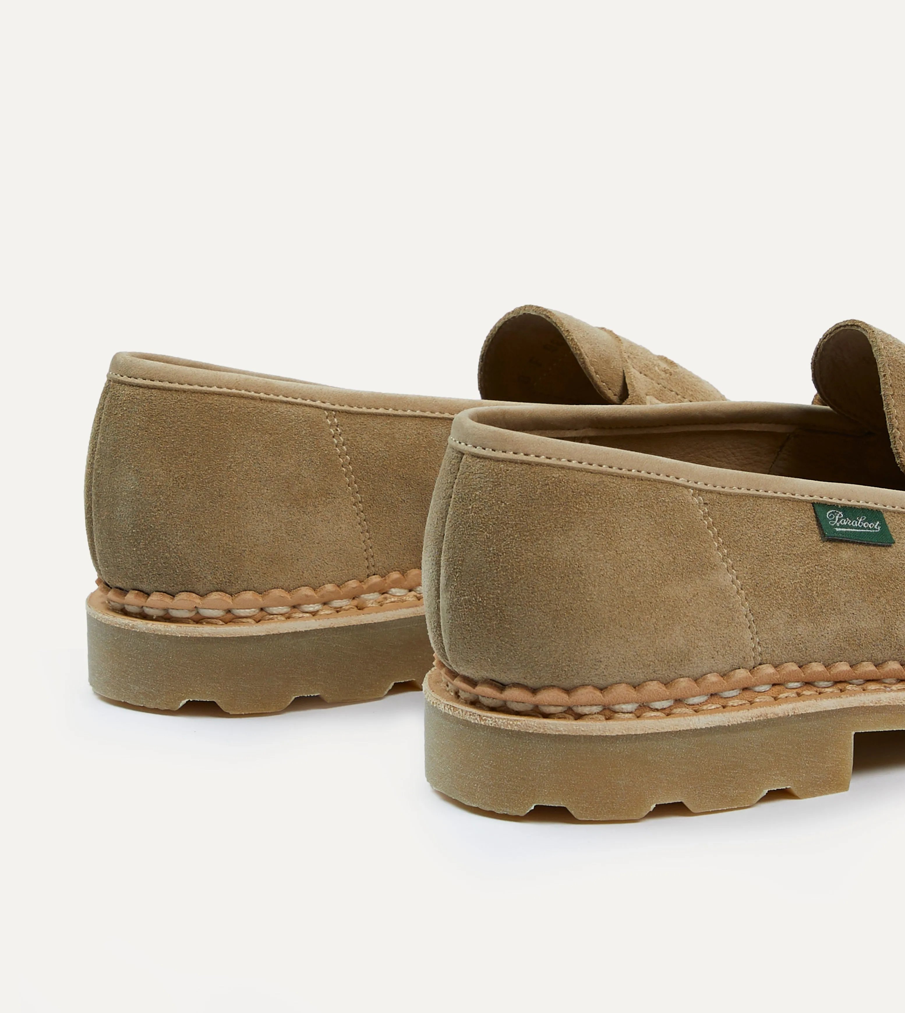 Light Run Ergonomic Cold Weather Paraboot Nantes Sand Suede Loafer