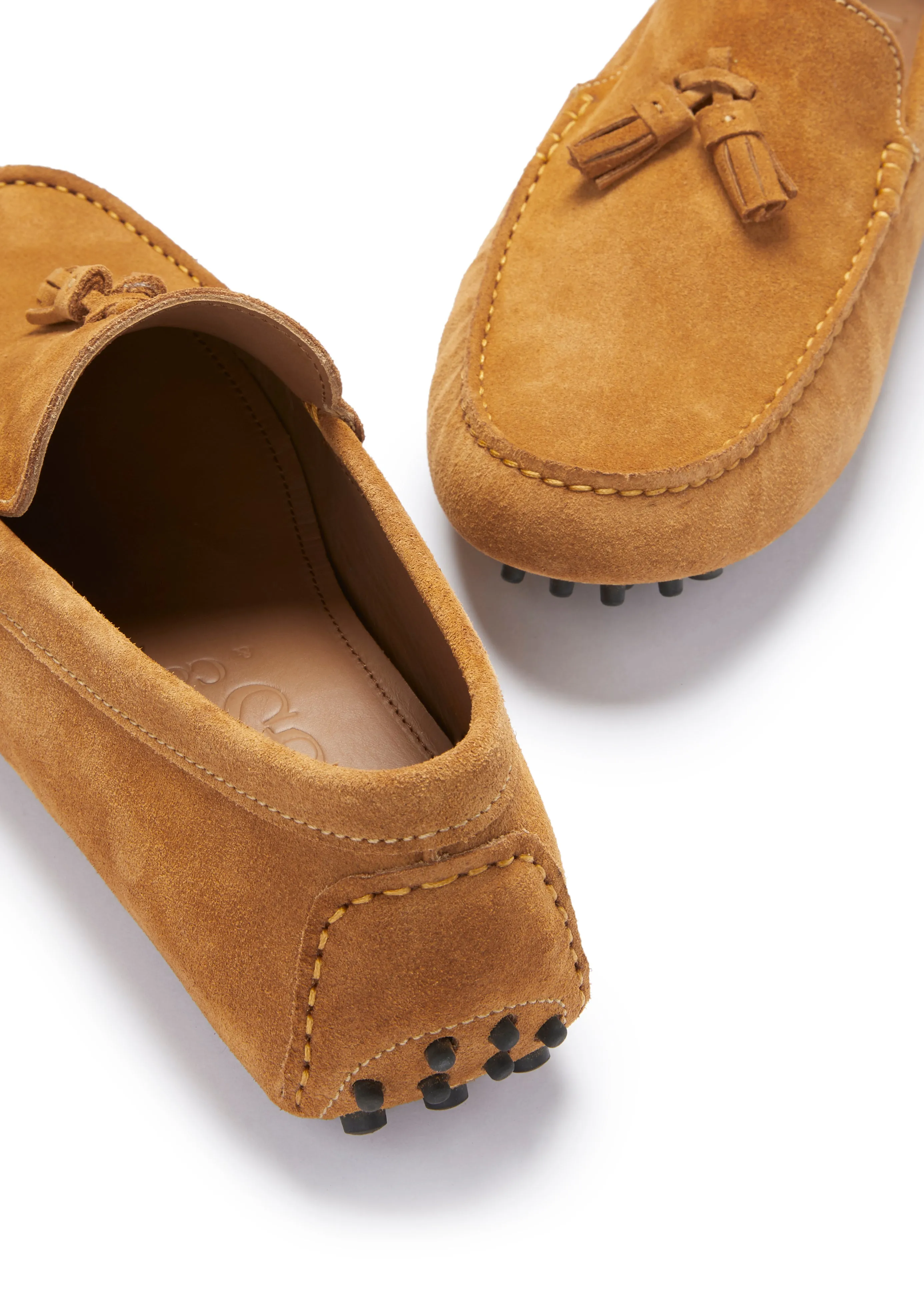 Influencer Choice Tasselled Driving Loafers, tobacco suede