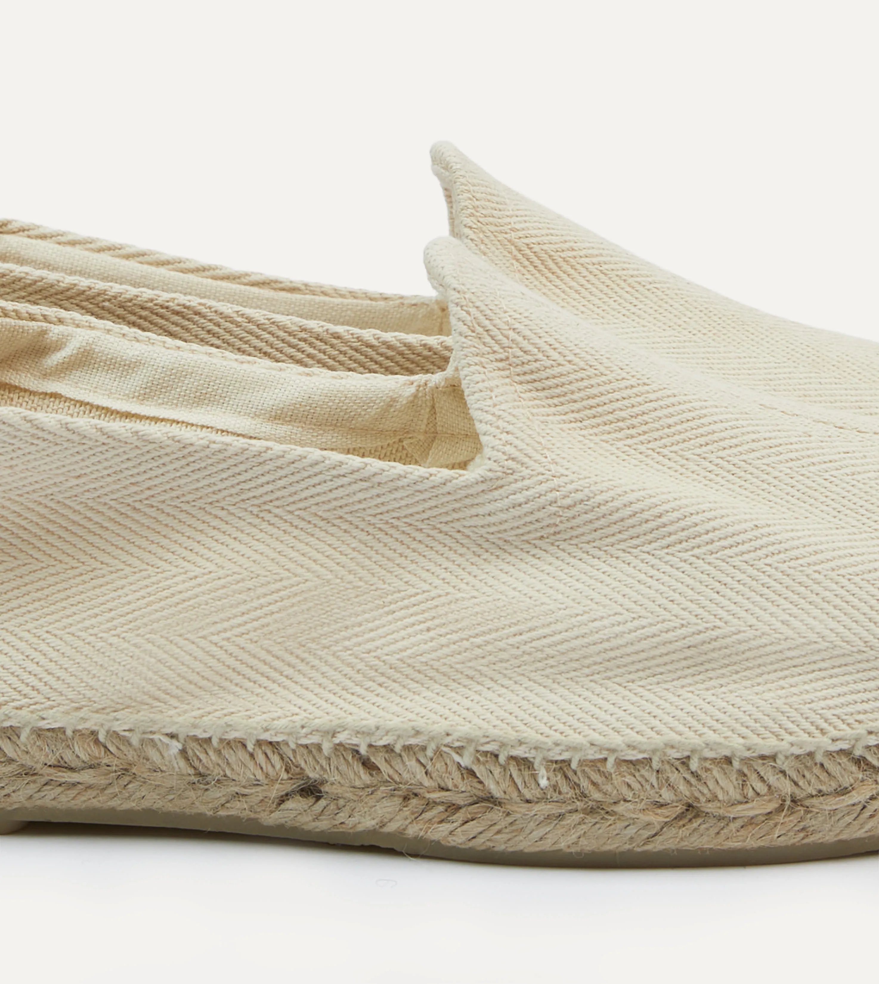 Power Base Move Light Ecru Herringbone Cotton Espadrilles