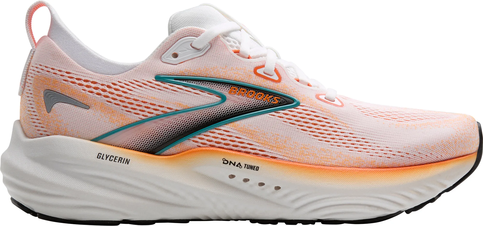 Brooks Glycerin 22 Mens Running Shoes - White Moist Guard Ergonomic Cold Weather