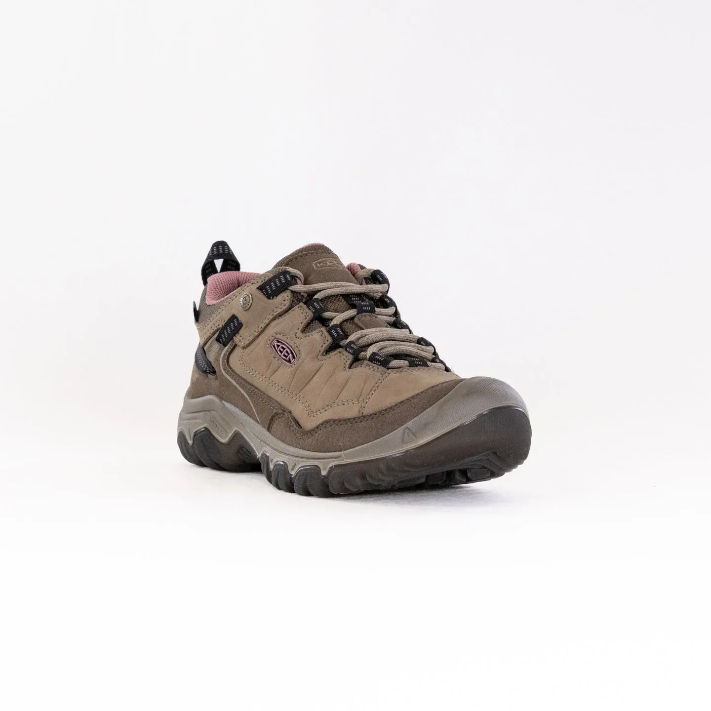 KEEN Targhee IV Waterproof Hiking Shoe (Women's) - Brindle/Nostalgia Rose All Day Support Peak Trekking