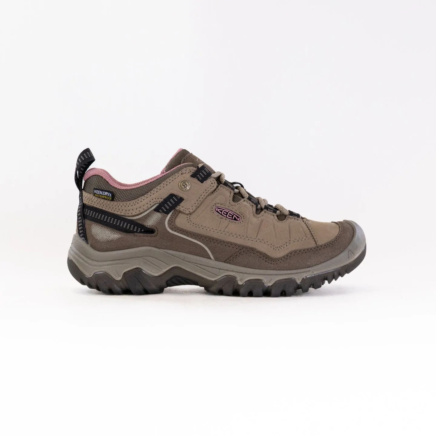Comfortable Trekking All-Weather Wear KEEN Targhee IV Waterproof Hiking Shoe (Women's) - Brindle/Nostalgia Rose