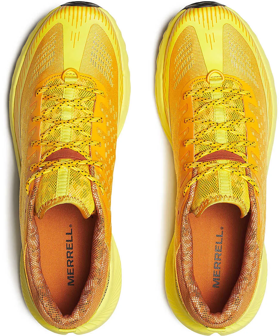 Merrell Agility Peak 5 Mens Trail Running Shoes - Orange Height Plus Feather Light Modern Commuters