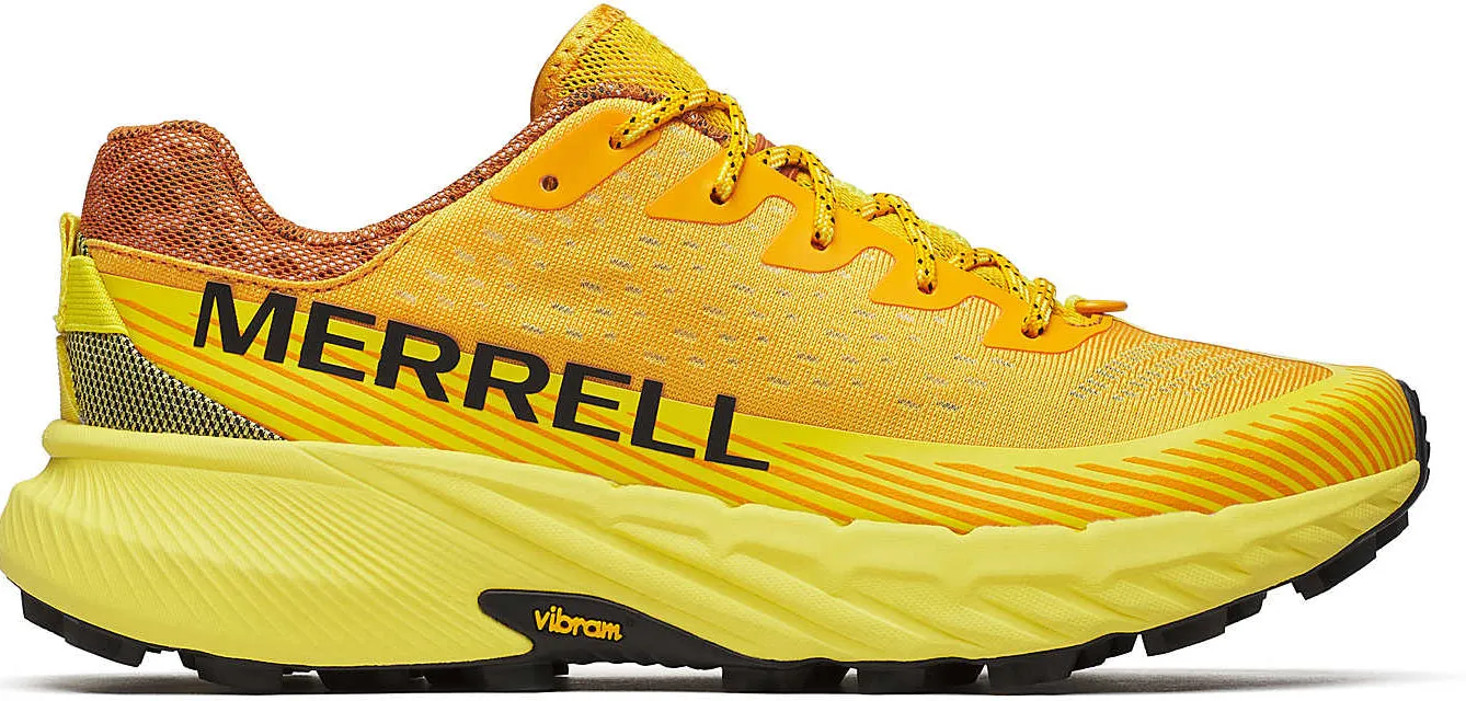 Shock Resistant Merrell Agility Peak 5 Mens Trail Running Shoes - Orange