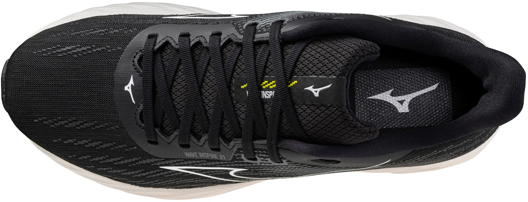 Mizuno Wave Inspire 21 WIDE FIT (2E) Mens Running Shoes - Black Firm Ground