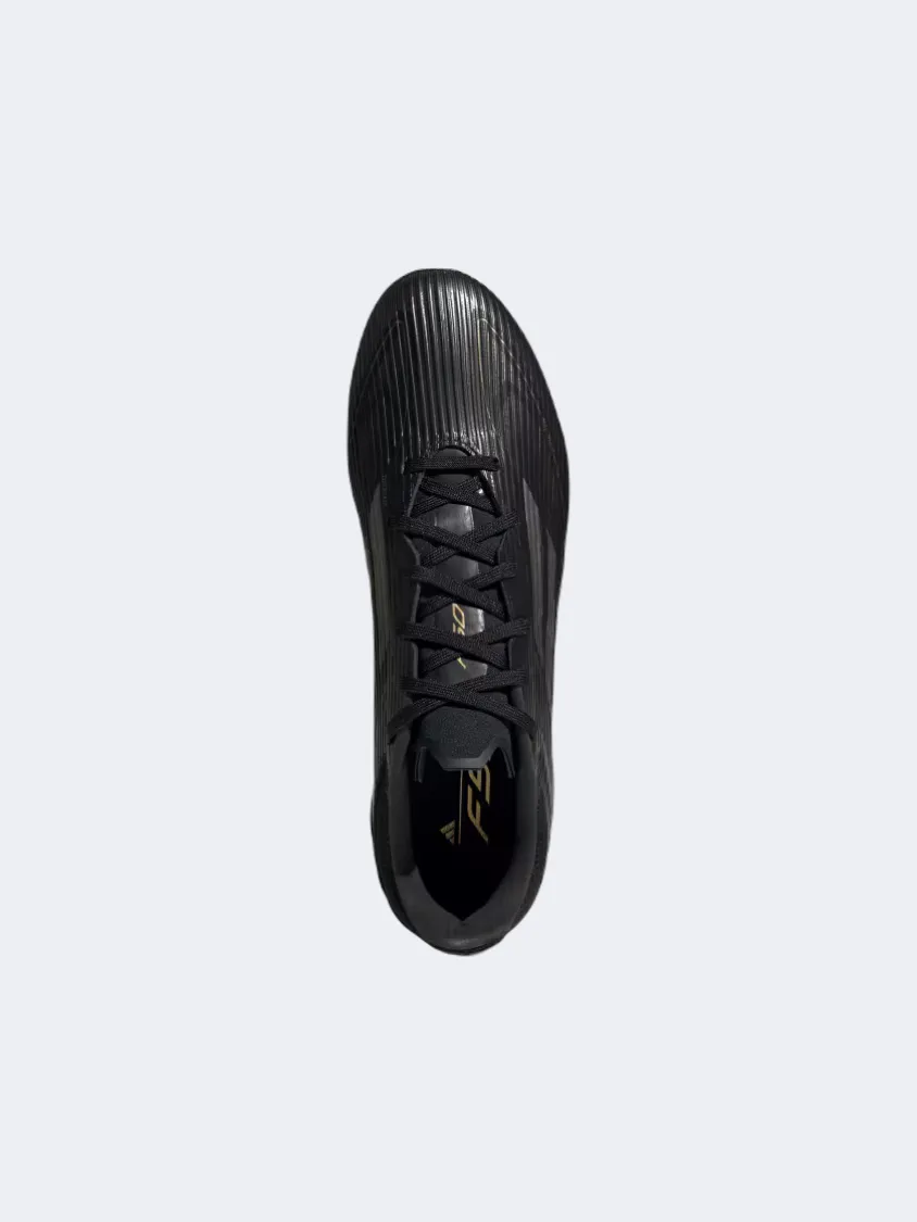 Anatomical fit Jump Power Adidas F 50 League Men Football Shoes Black/Iron/Gold