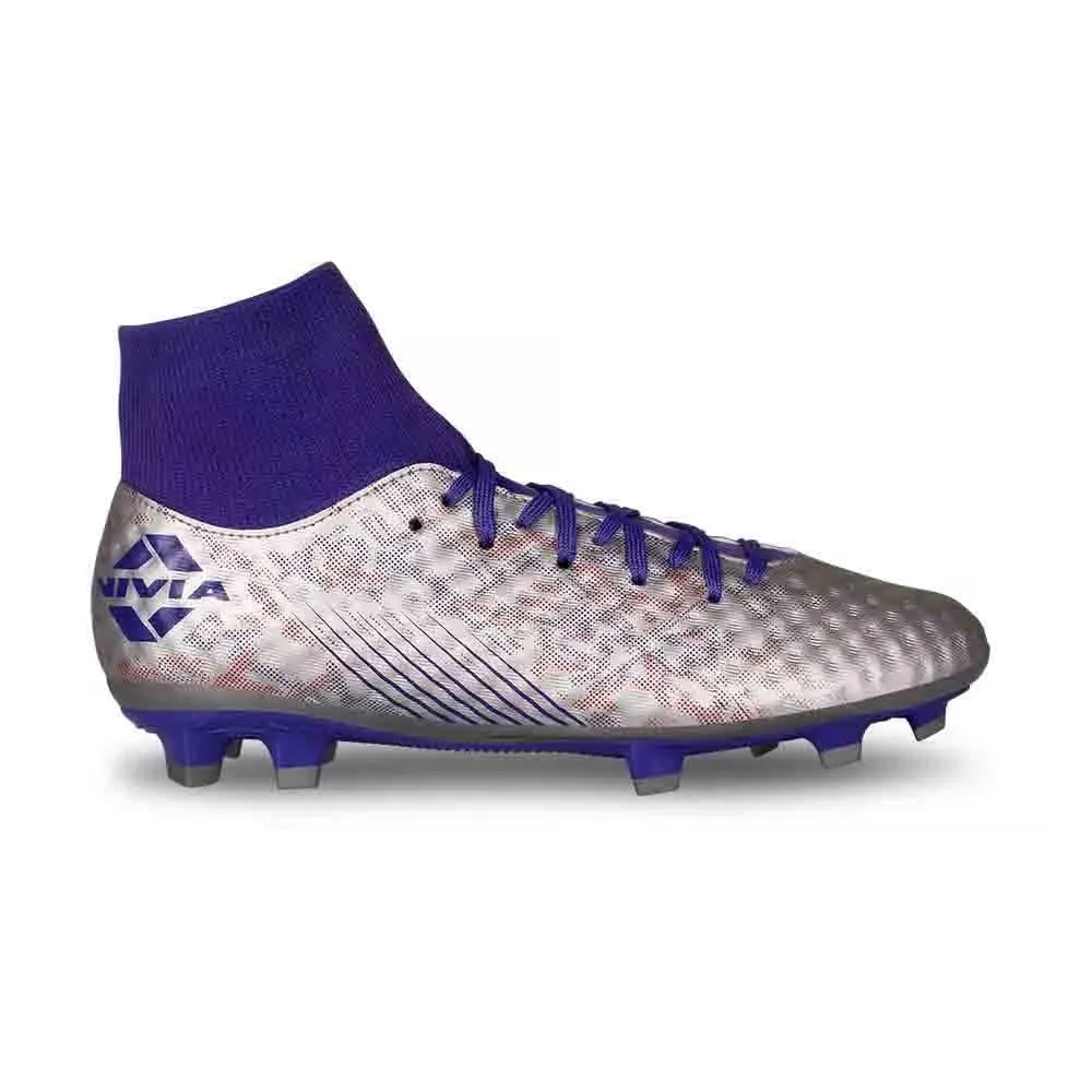Knee Action NIVIA Oslar Blade 3.0 Football Shoes for Men (White/Purple)