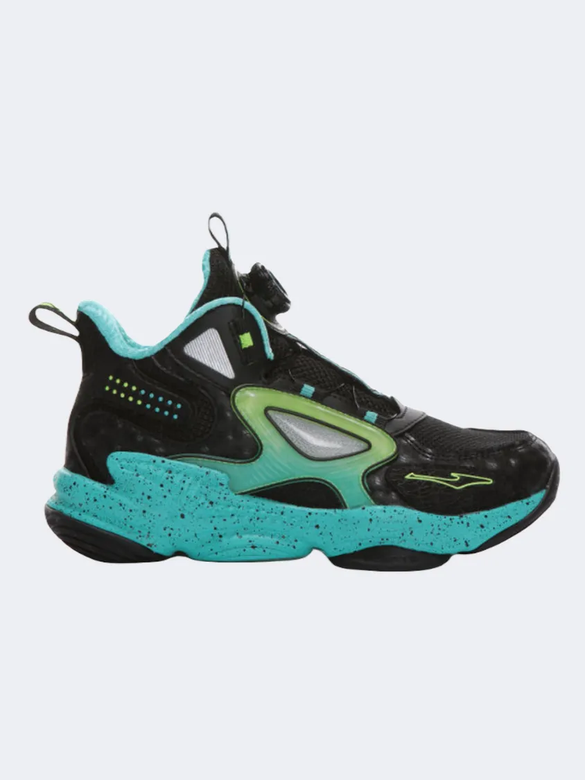 Sneakers Retro Design Erke Gs Boys Basketball Shoes Black/Green