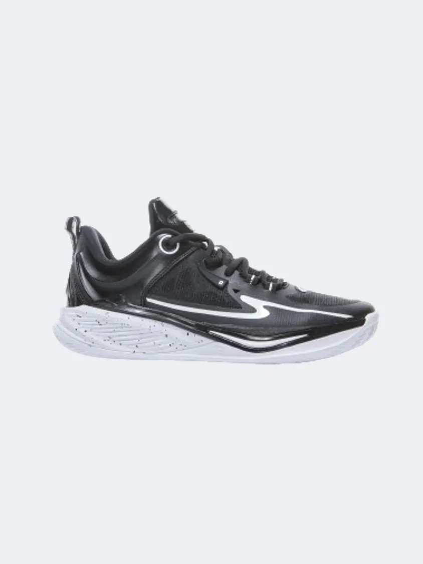 Erke Men Basketball Shoes Black/White Mid Multi Directional Grip