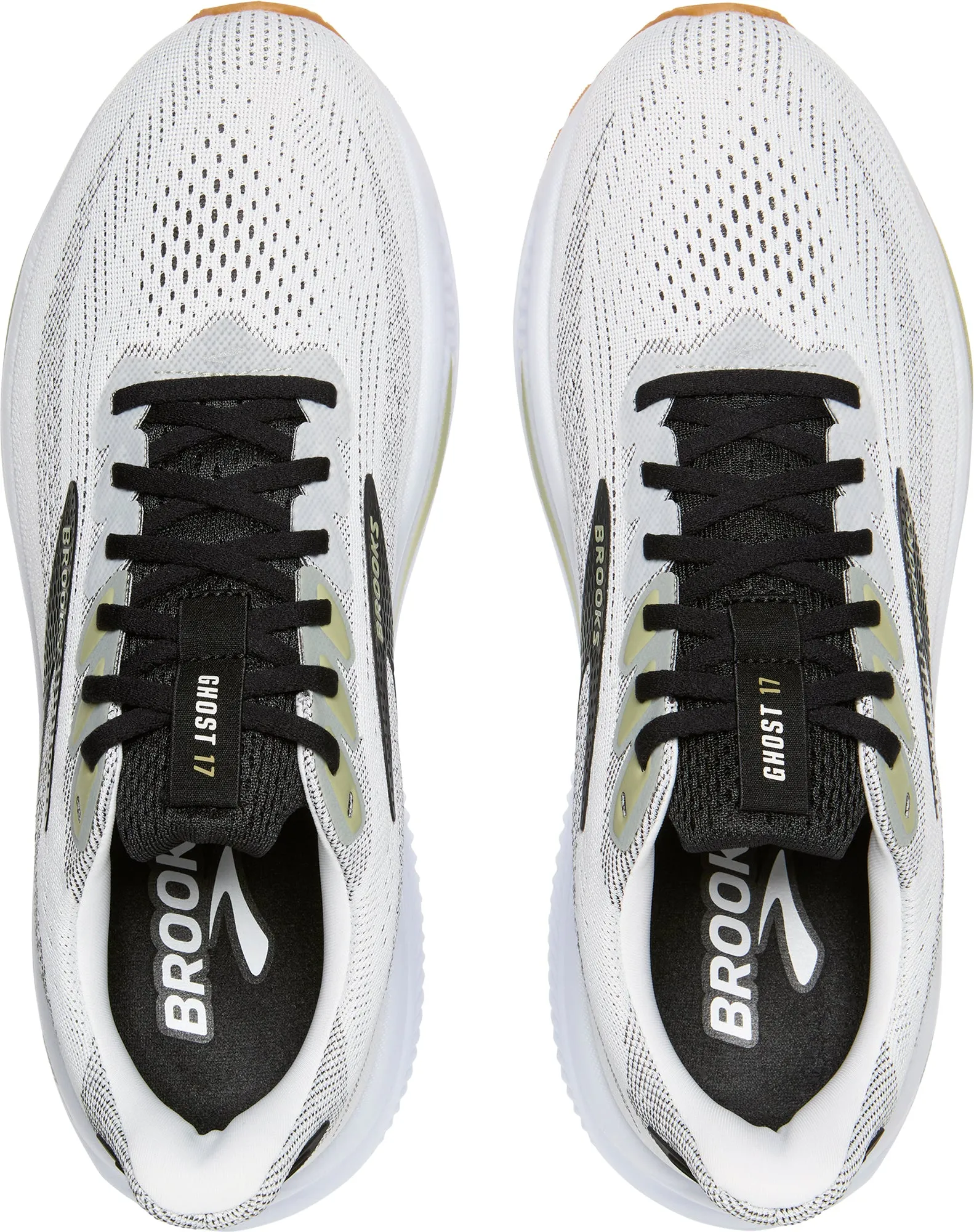 Wide toe box Brooks Ghost 17 Mens Running Shoes - White