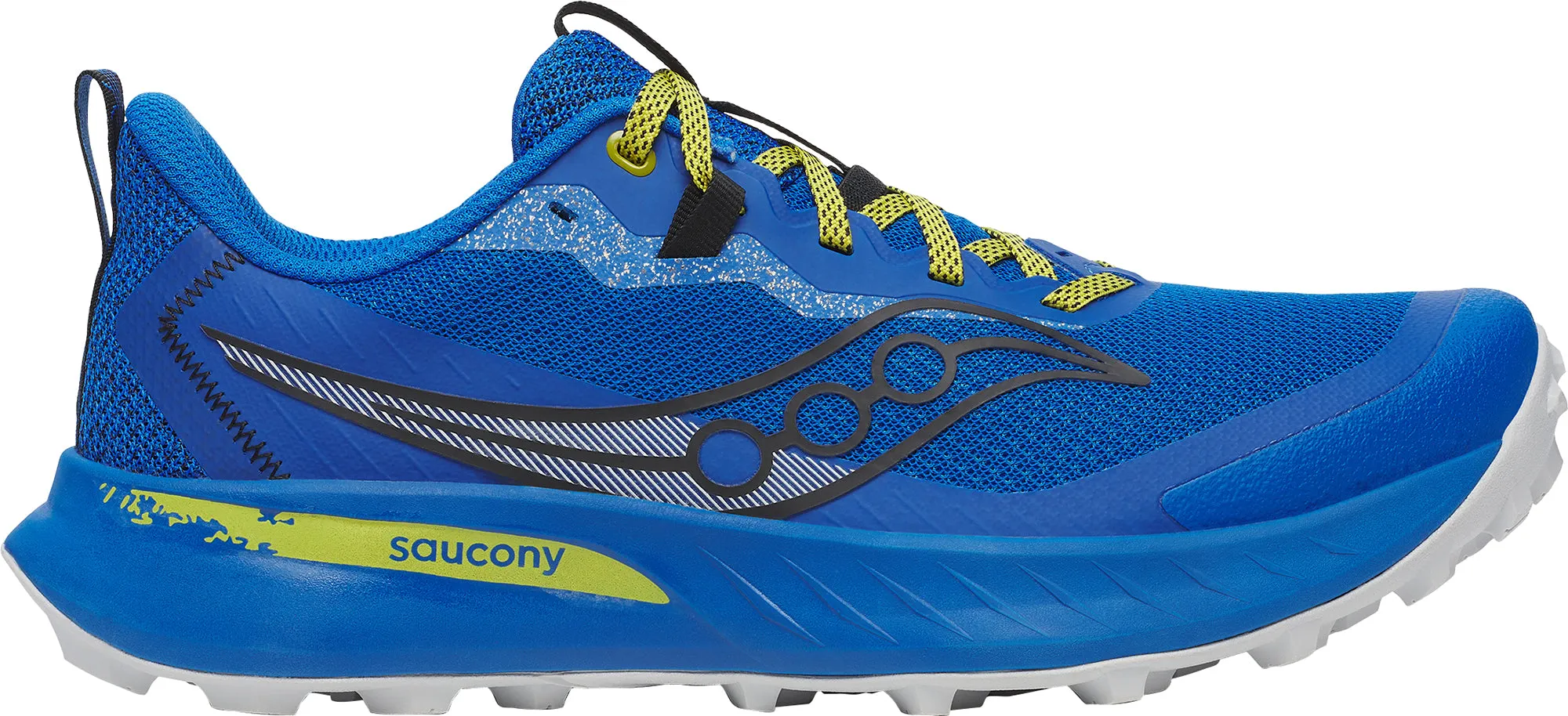 Fur Trim Linen Air Saucony Peregrine 15 Mens Trail Running Shoes - Blue