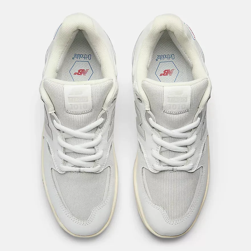 New Balance Numeric 1010 Tiago Lemos Skateboard Shoes - White With Grey High Traction Rubber Performance