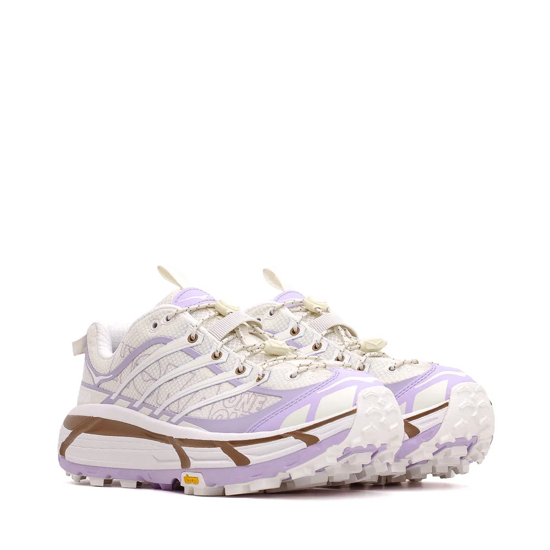 Hoka One One Men Mafate Three2 Wordmark Alabaster Iris Flower 1175490-ASF Cushioned heel