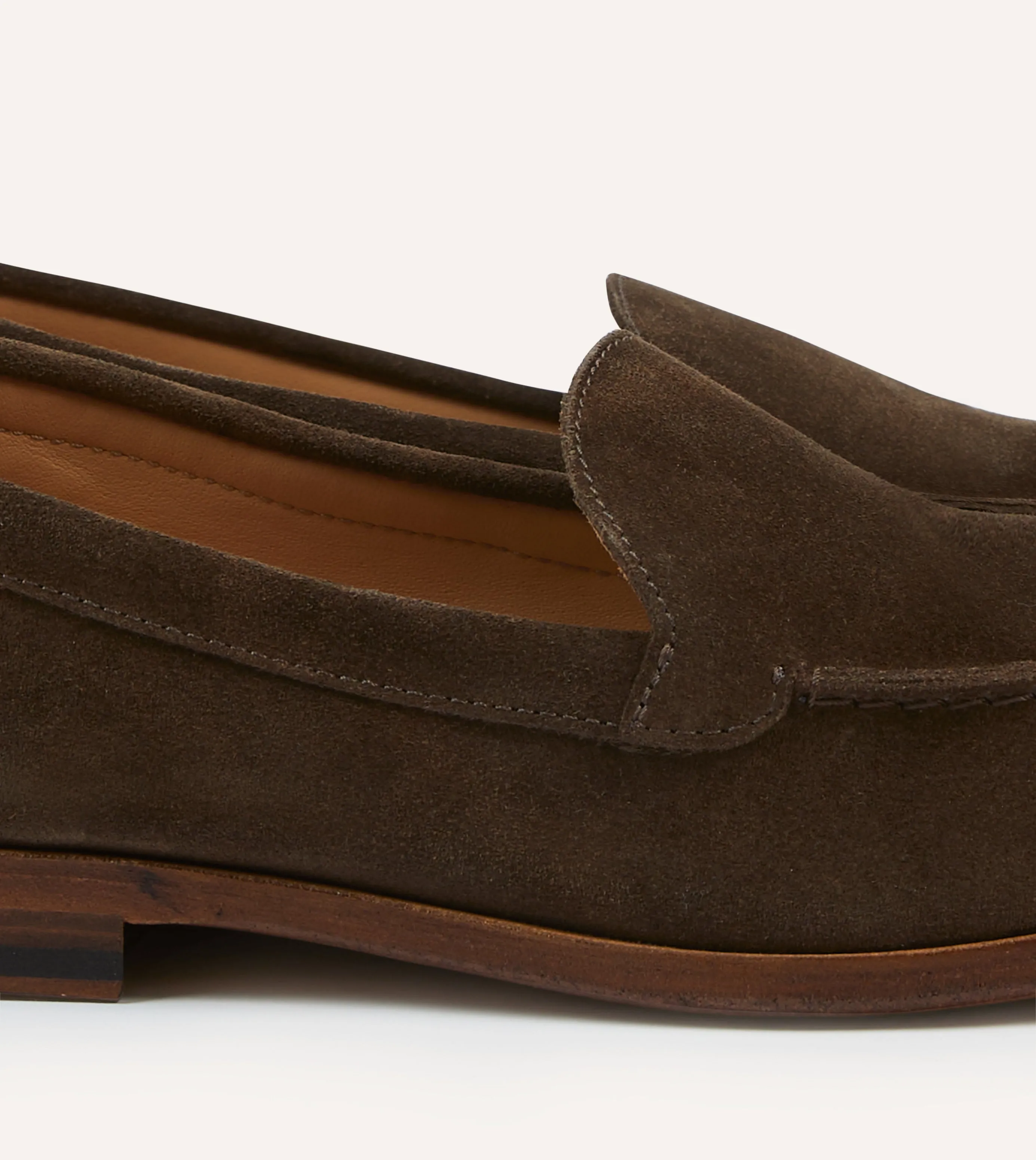 Brown Suede Henri Summer Loafer Neutral Glow Leather Upper