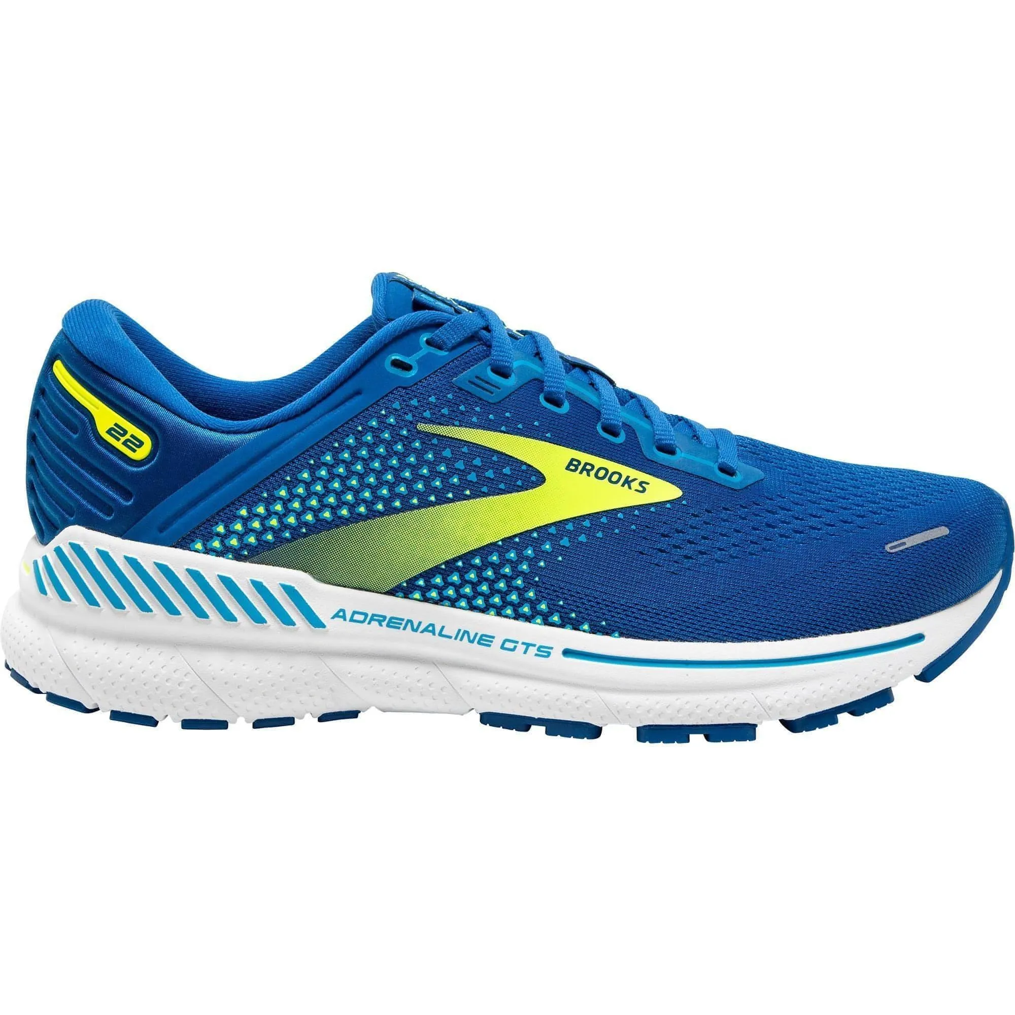 Lightweight Form Road Trip Brooks Adrenaline GTS 22 Mens Running Shoes - Blue