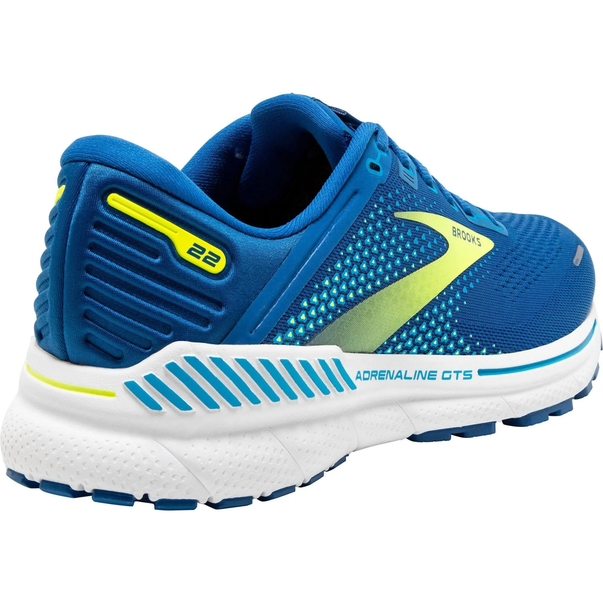 mesh construction Abrasion resistant Brooks Adrenaline GTS 22 Mens Running Shoes - Blue