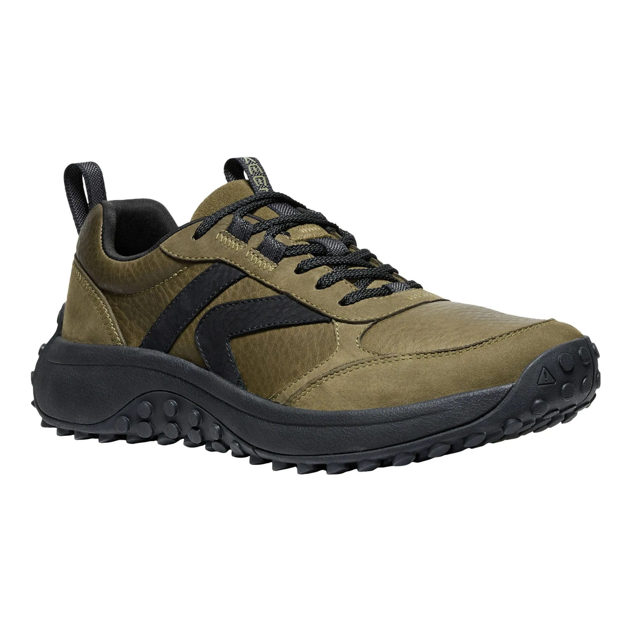 Earth Tone Mesh Men's KS86 Leather Sneaker Dark Olive/Black
