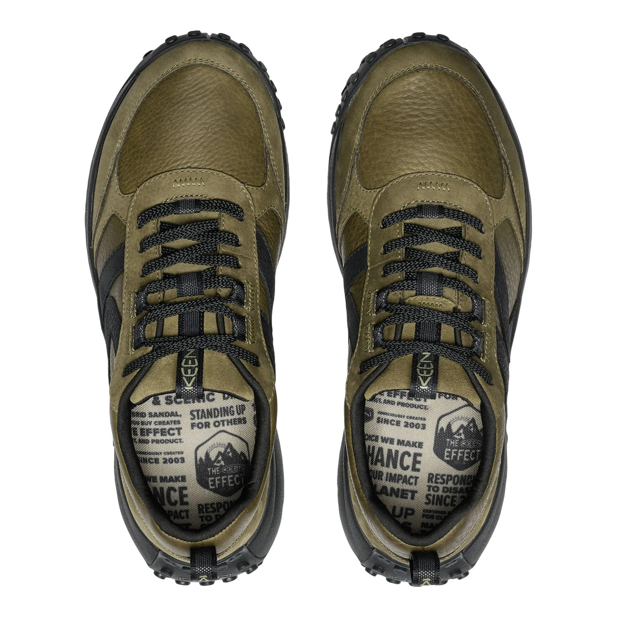 Men's KS86 Leather Sneaker Dark Olive/Black Match All