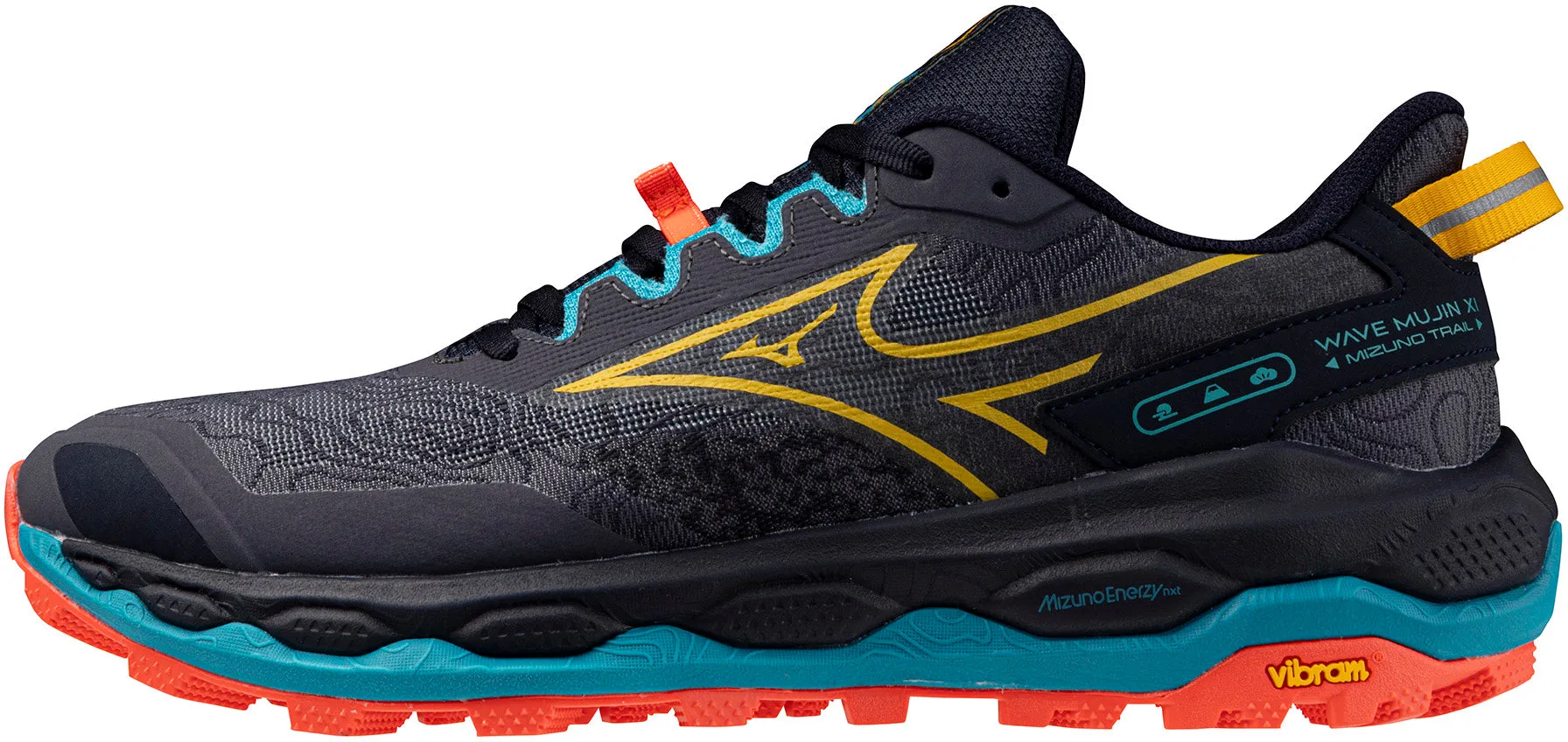 Mizuno Wave Mujin 11 Mens Trail Running Shoes - Grey Ergonomic City Adventure Padded collar