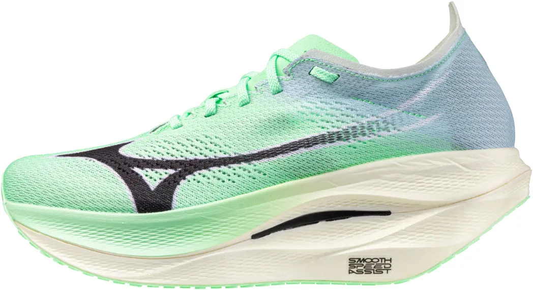 Ergonomic Travel Enthusiasts Mizuno Wave Rebellion Pro 3 Running Shoes - Green