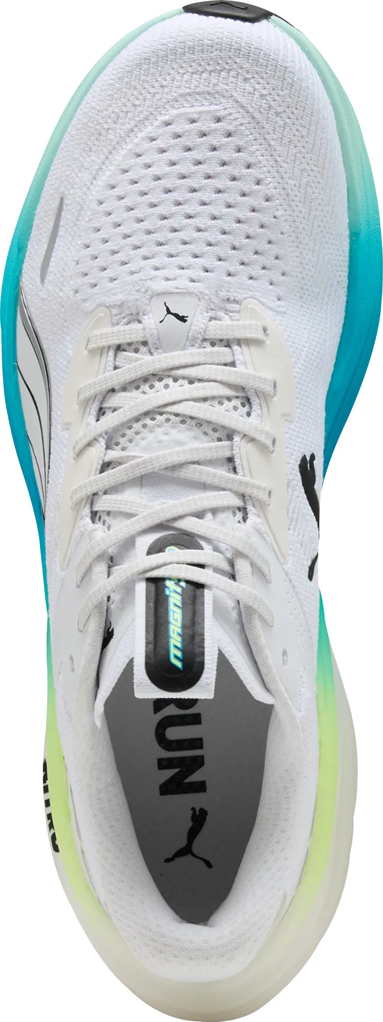 Bold Neon Puma Magnify Nitro 3 Mens Running Shoes - White