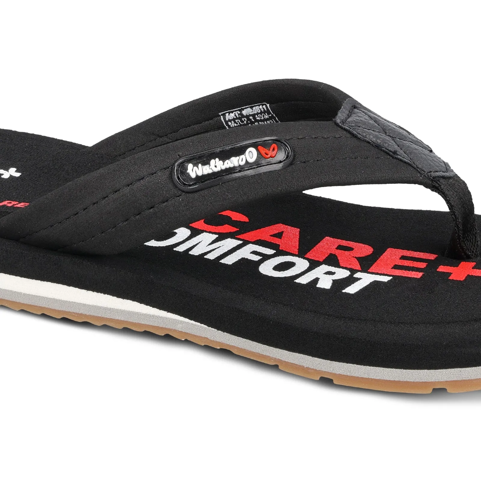 Men's Care Plus Flip-Flop  - WE3811 Black Instant Fit Sandals Instant Relaxing Fit