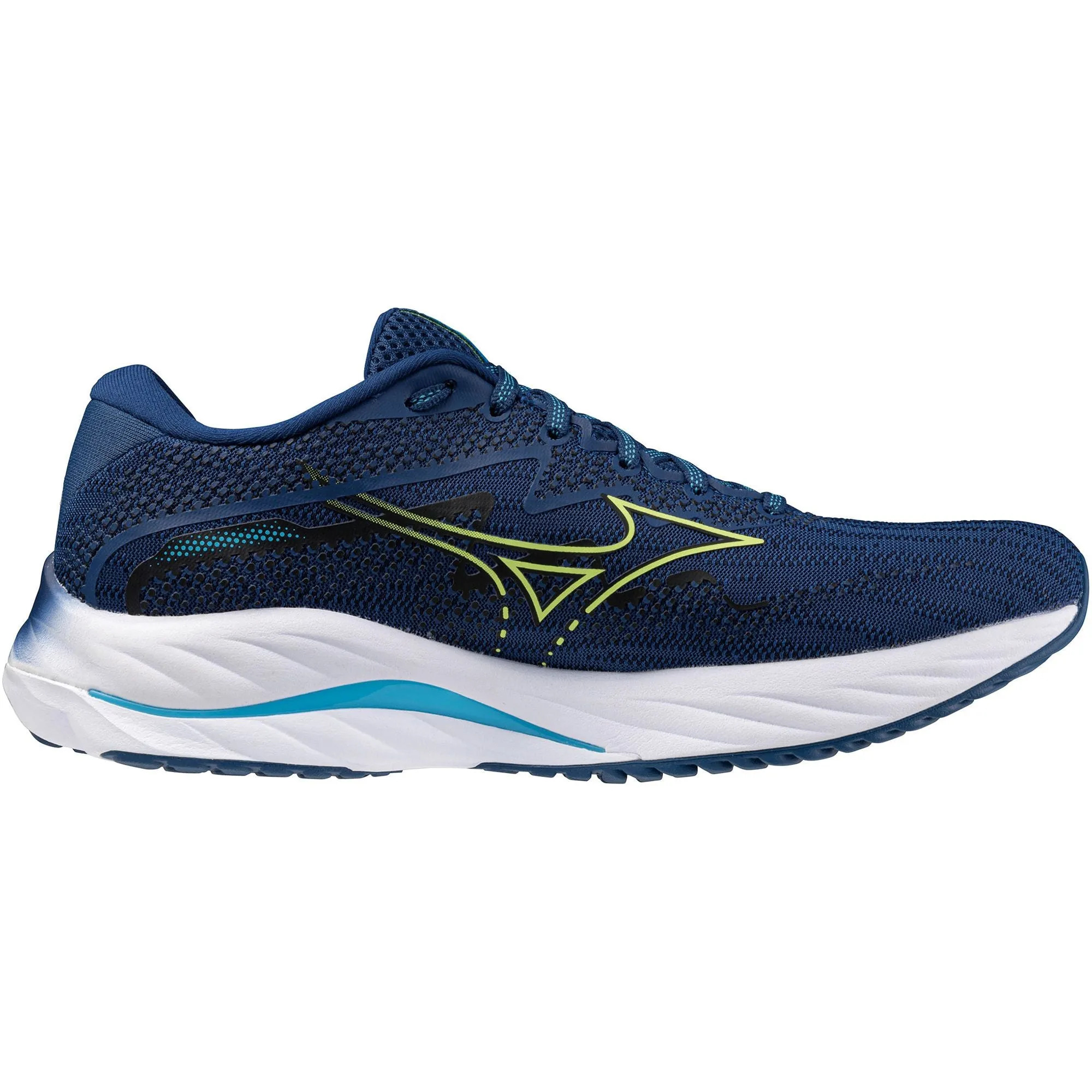 Sand Move Date night Mizuno Wave Rider 27 Mens Running Shoes - Navy