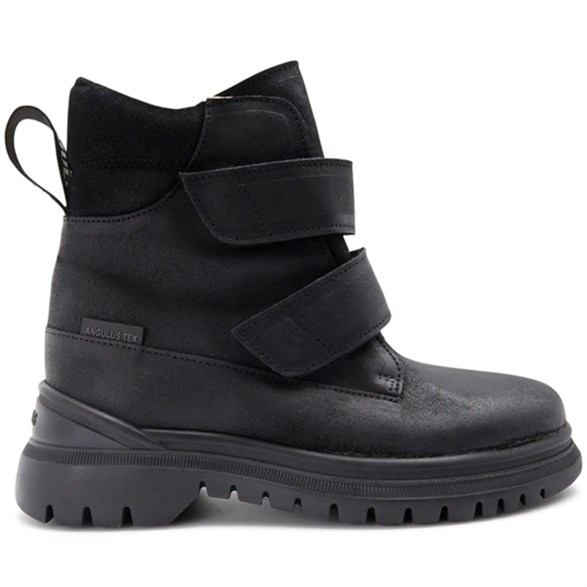 Angulus Tex boots With Velco Black Snow Rugged Trail