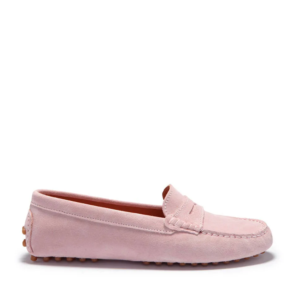 Easy Care Women's Penny Driving Loafers, ice pink suede
