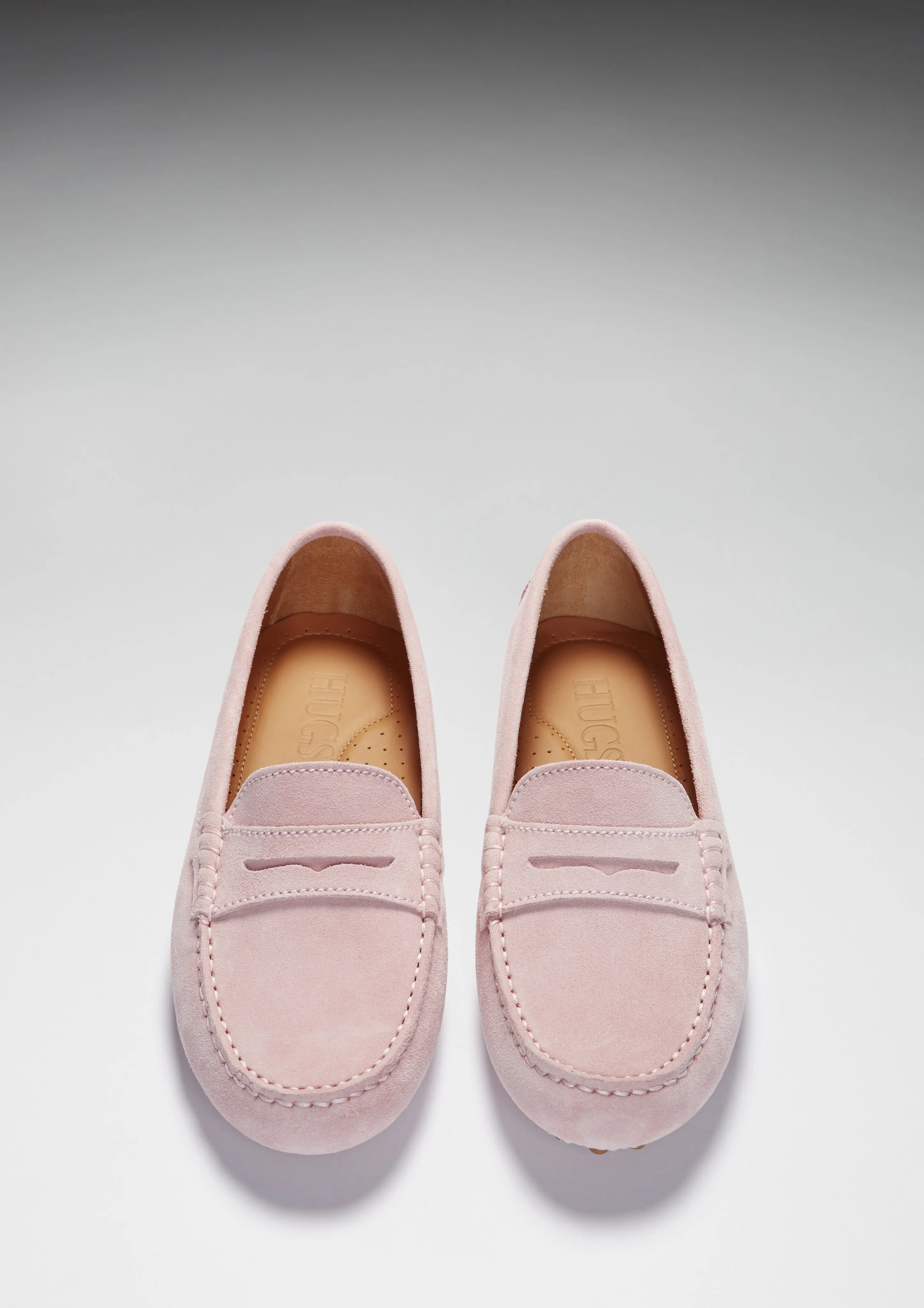 Winter Warm Women's Penny Driving Loafers, ice pink suede