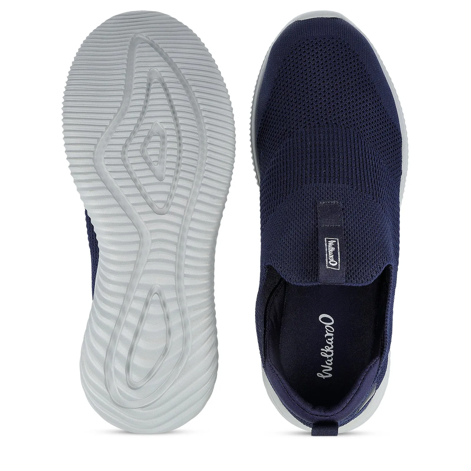 Light On Feet Slip Fit Walk Men's Slip-on Walking Shoe - WS9561 Navy Blue