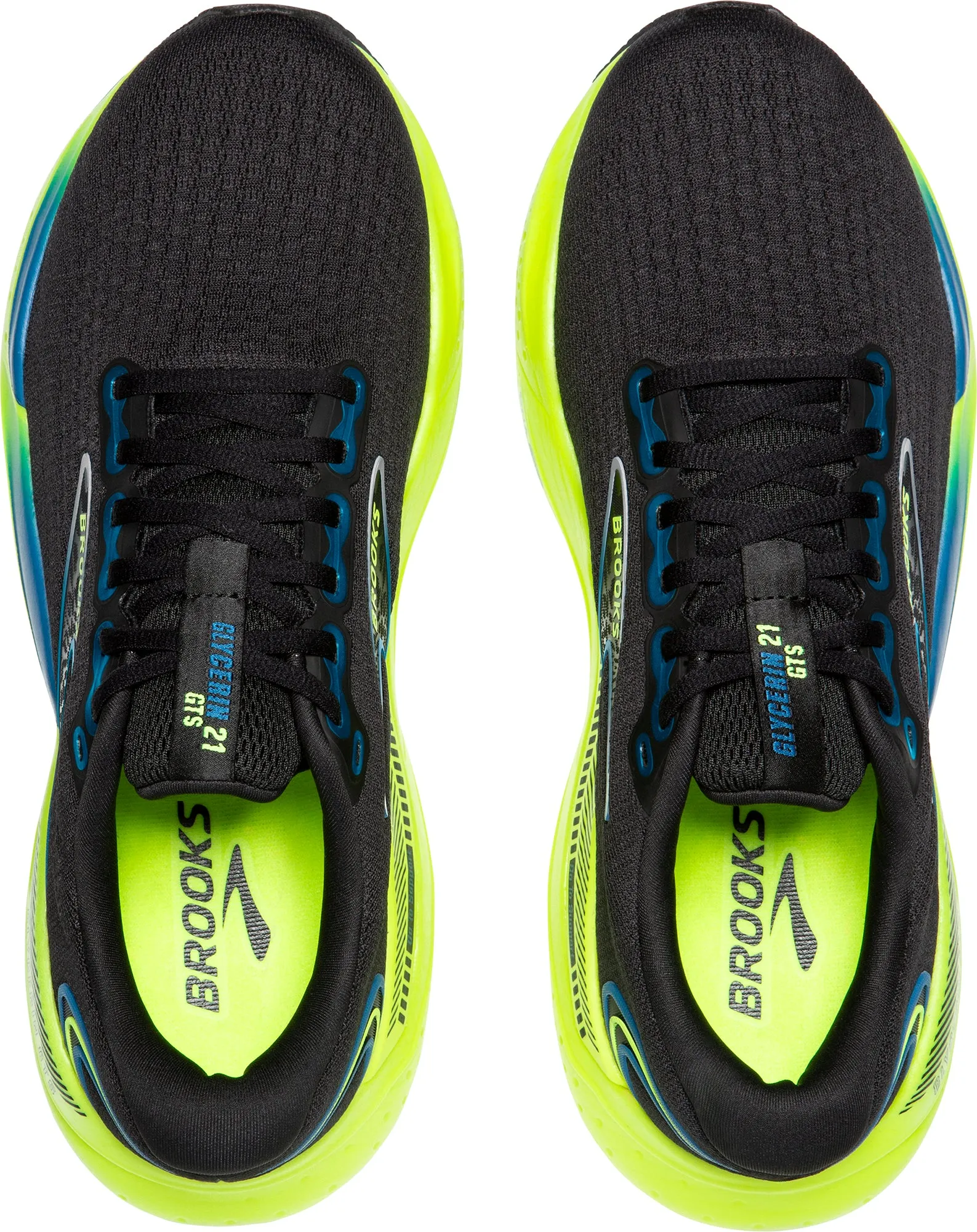 Climb Strong Retro Core Brooks Glycerin GTS 21 Mens Running Shoes - Black