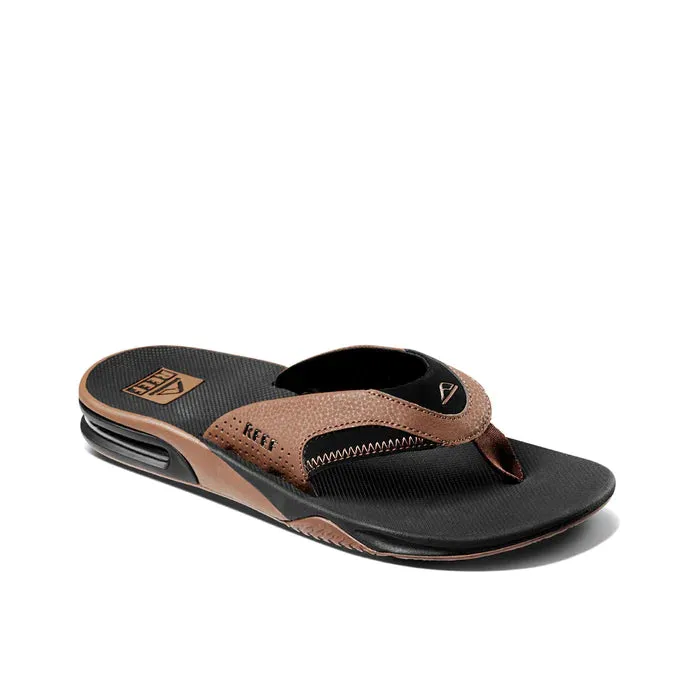 Fanning Thong - Black/Tan Comfort Lining