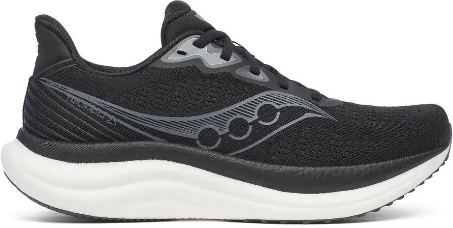Saucony Triumph 23 Mens Running Shoes - Black Stretch Fabric Work Commute