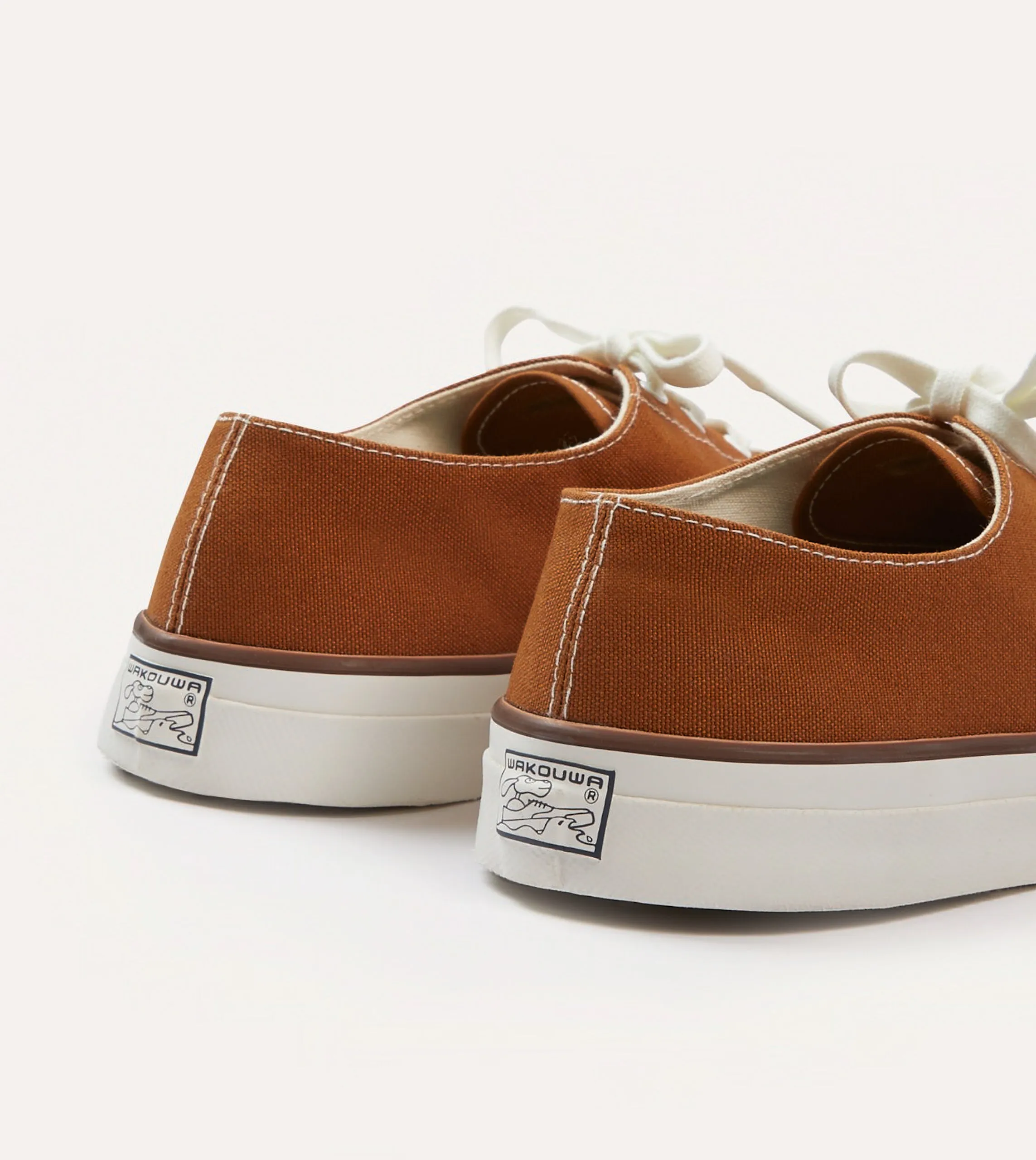 Wakouwa by Anatomica Brown Cotton Canvas Oxford Trainers Ventilated Mesh Cold Weather
