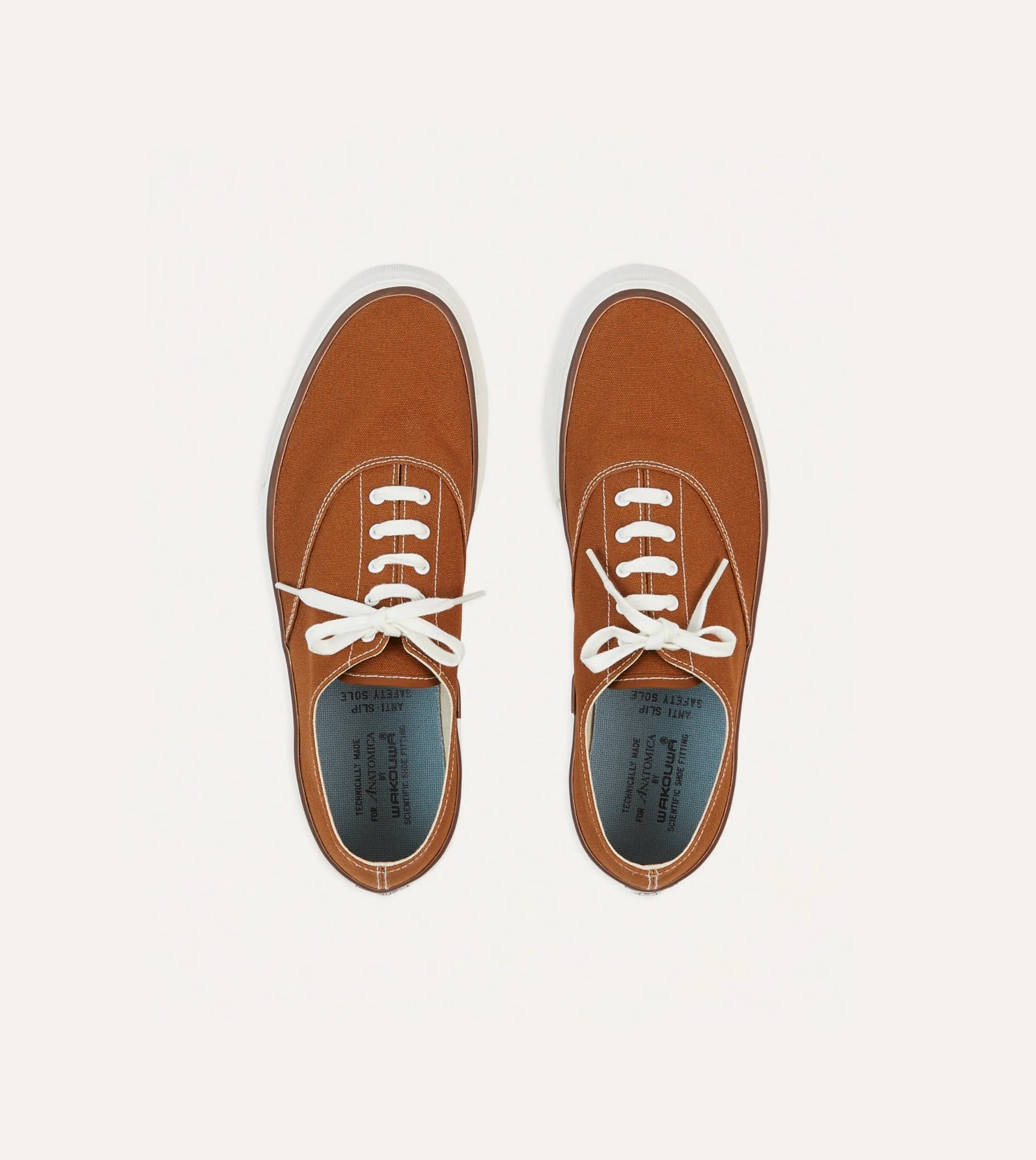 Forest Path Wakouwa by Anatomica Brown Cotton Canvas Oxford Trainers
